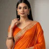 Orange  Saree