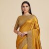 Gold Georgette Saree